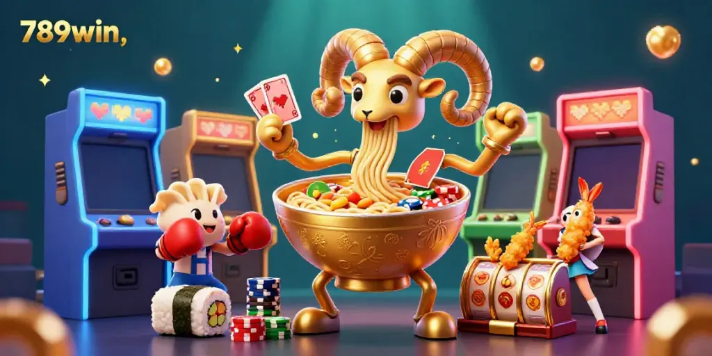 Engage in thrilling casino fun with 789win's vibrant 3D gaming characters and elements.