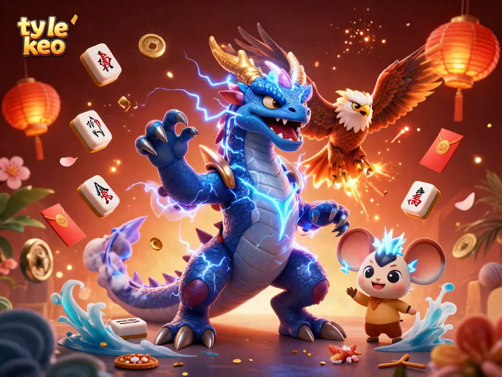 Bet on ty le keo for dynamic chances with a powerful dragon, hawk, and thunder mouse.
