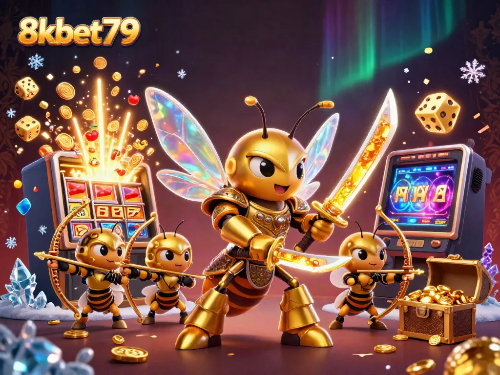 Engage with dynamic casino action in an immersive 8xbet79 illustration featuring vibrant gaming elements.